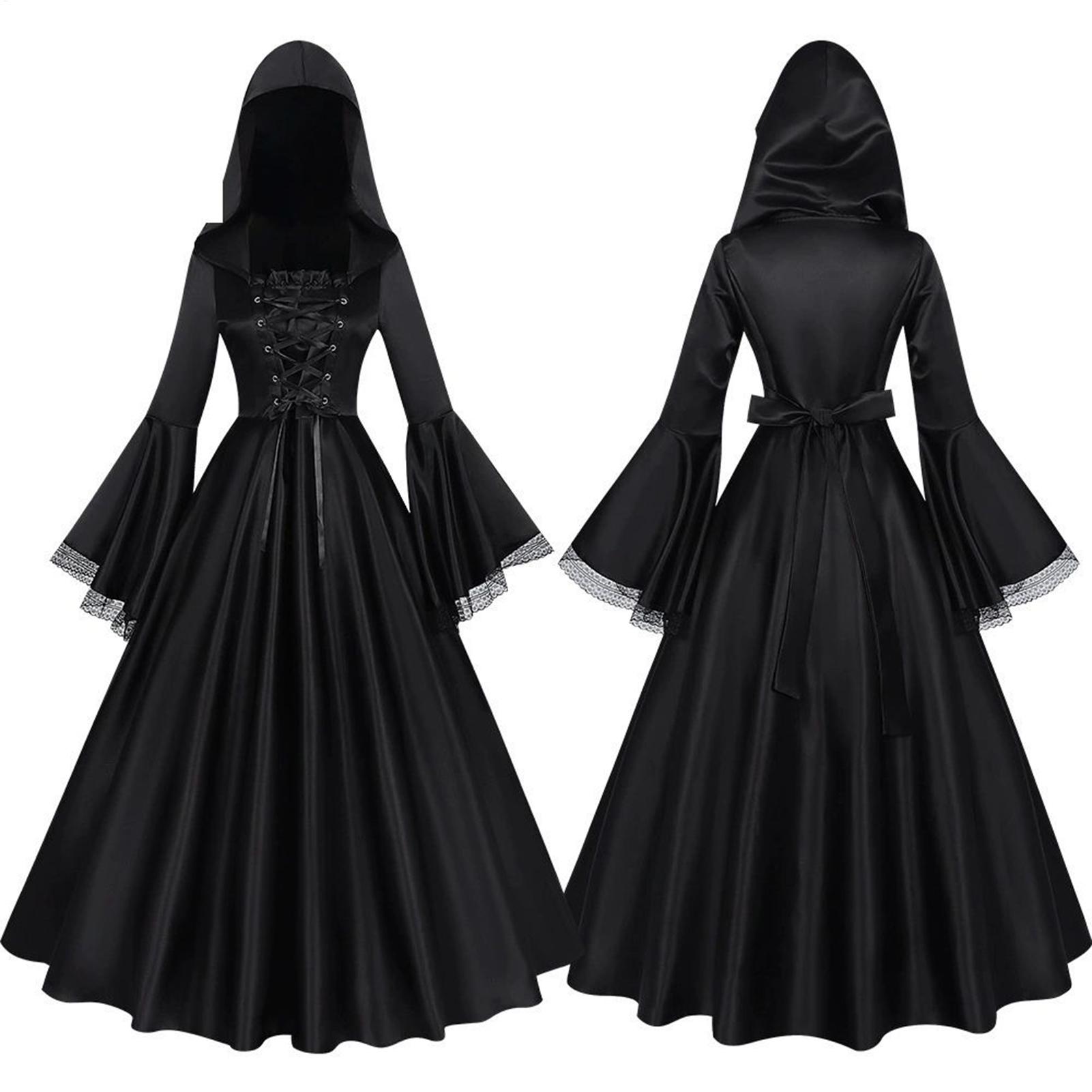 Medieval Renaissance Dress Women - Cadılar Bayramı Cadı Kostümü Orta Çağ