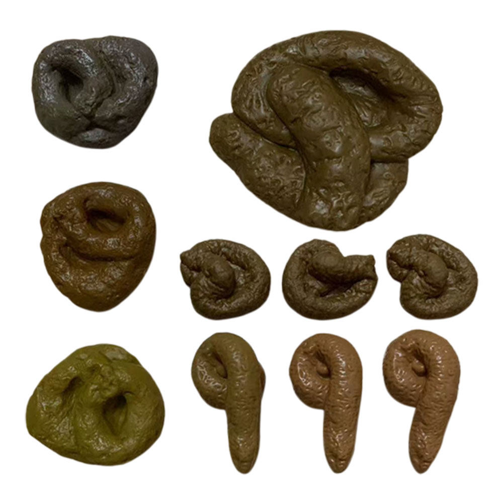 Fake Poop Gag Gift - 10 Adet Gerçekçi Görünümlü Sahte Kaka,