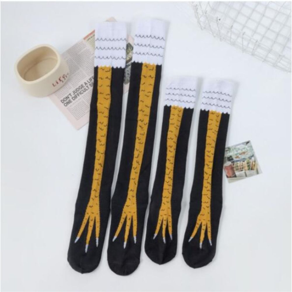 Funny Chicken Leg Socks - Yenilik pamuk yüksek tüp tavuk ayak