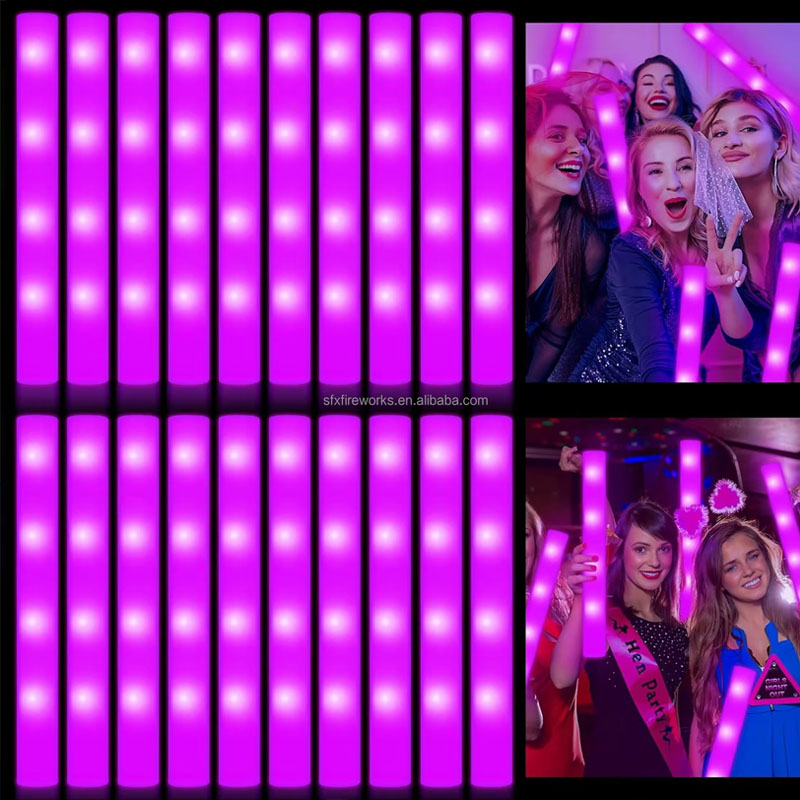 Flashing Led Foam Sticks Party - 20 Adet Köpük Işık Çubukları Renkli