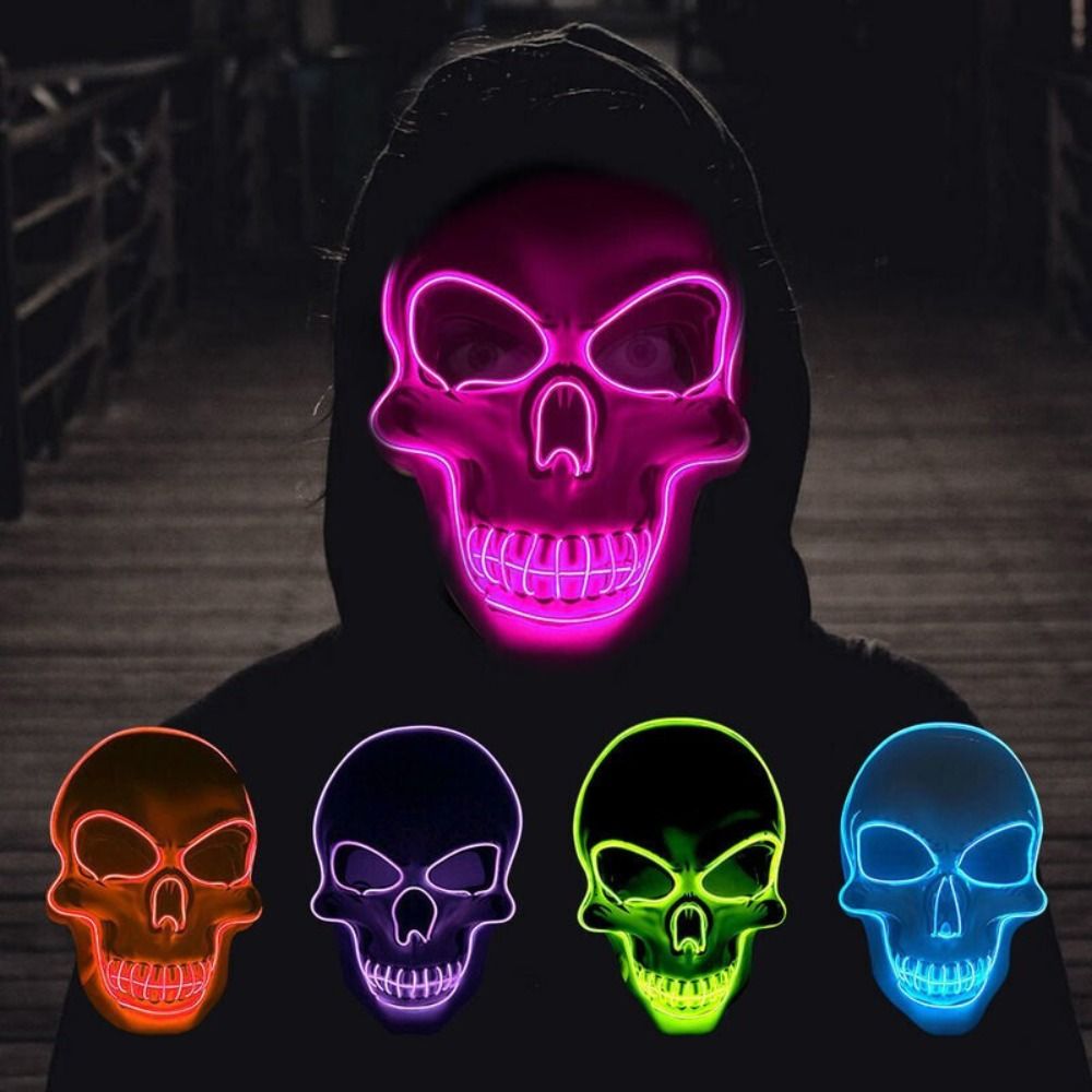 Led Purge Mask Halloween - Moda Korku Cadılar Bayramı Kafatası Maskesi