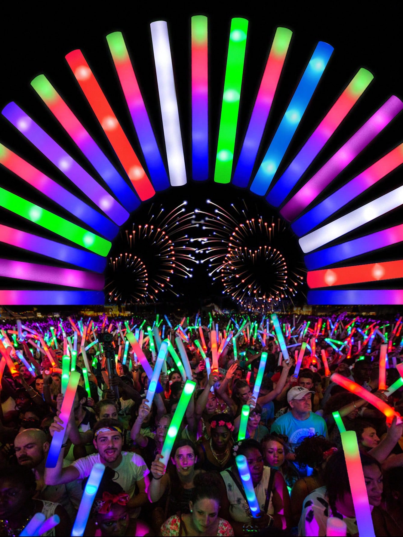 Flashing Led Foam Sticks Party - 20/30 adet LED köpük Glow Sticks