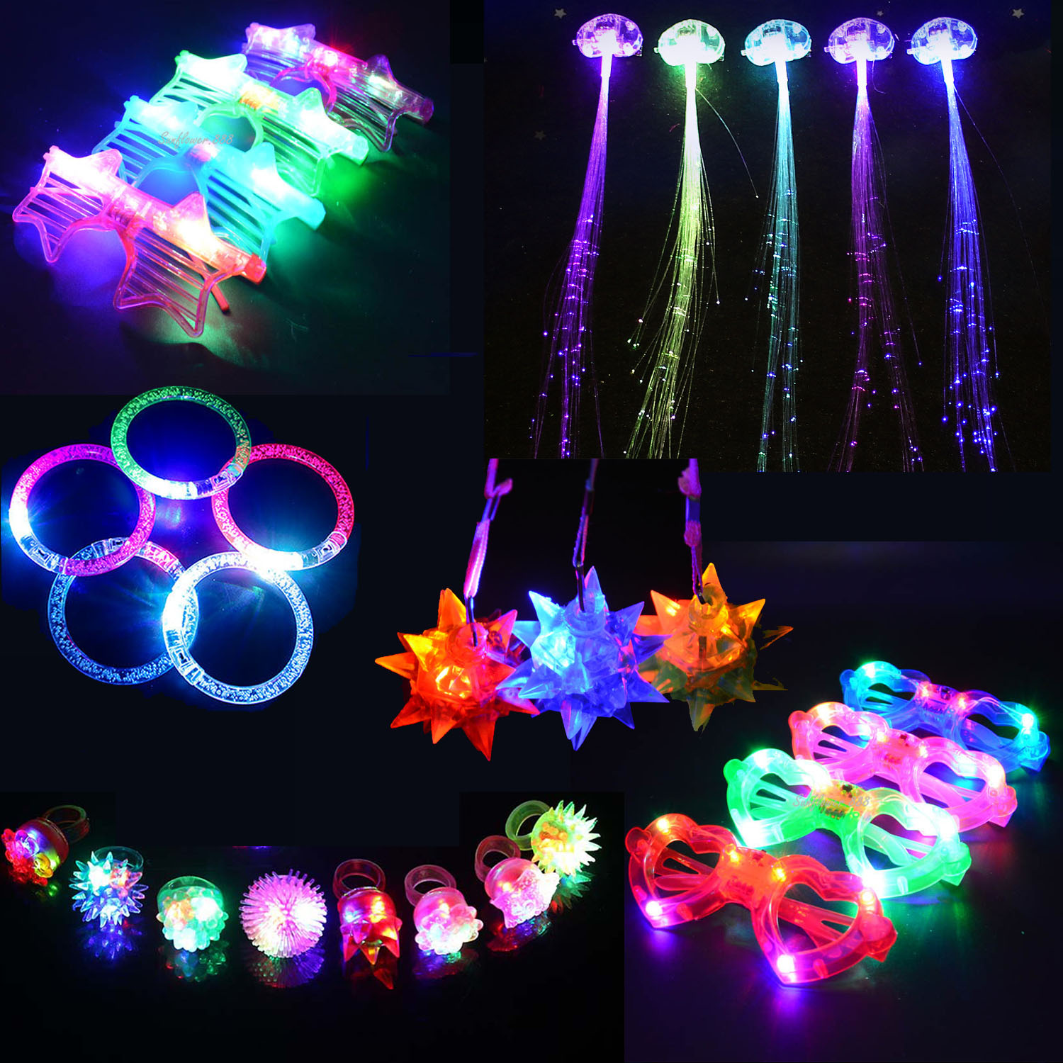 Glow In The Dark Party Glasses - 29 adet hafif parlamalı parti Favor