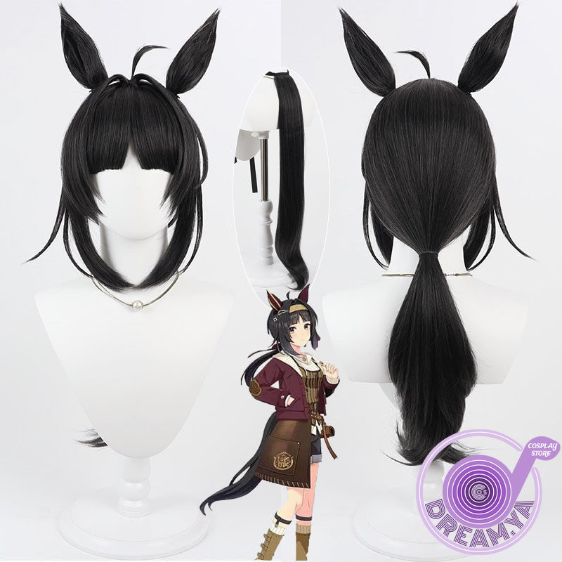 Anime Cosplay Wig Heat Resistant - Logotype Cosplay Peruk Uma Musume Pretty