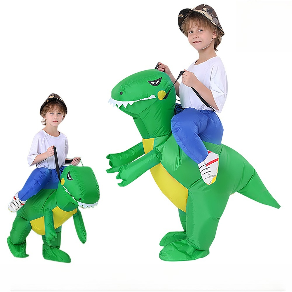 Costumes - ZOETOPKID Şişme Yeşil Dinozor Kostümü Binilebilir