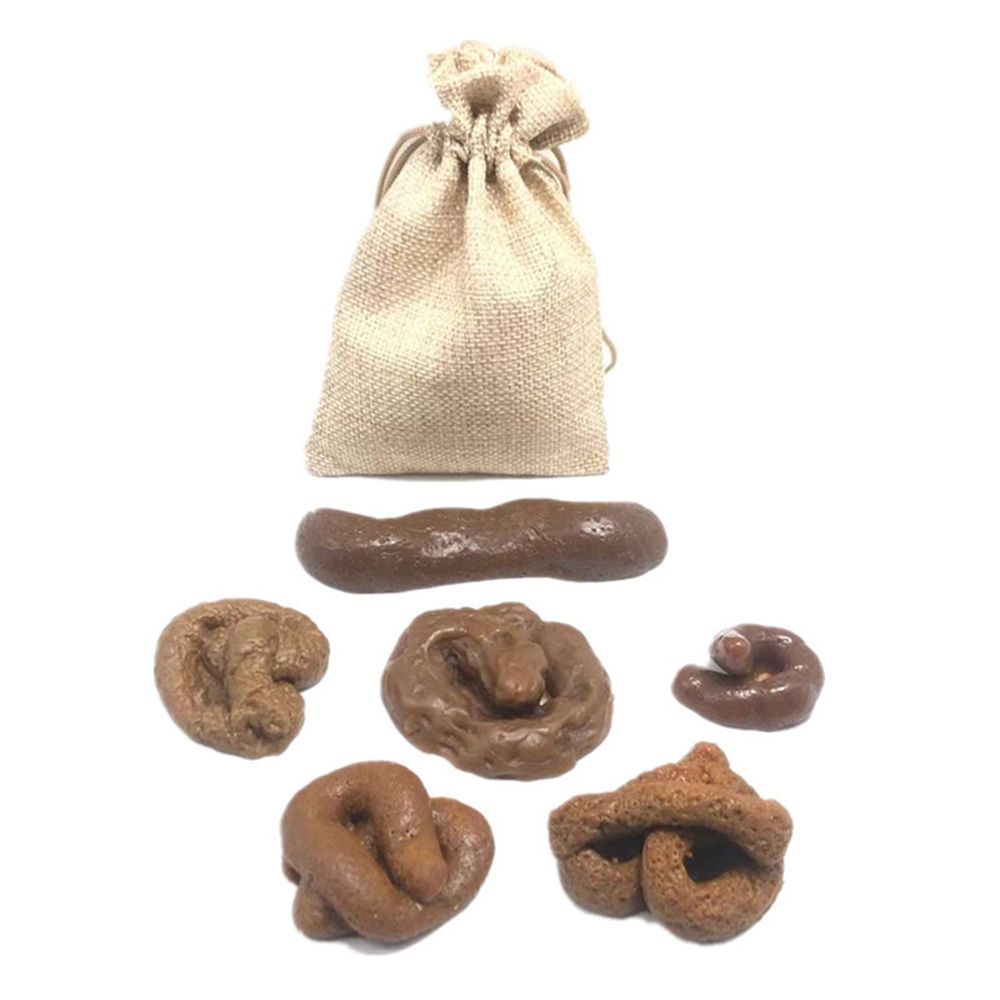 Fake Poop Gag Gift - 6 Adet Komik Antistres Şakası, Gerçekçi