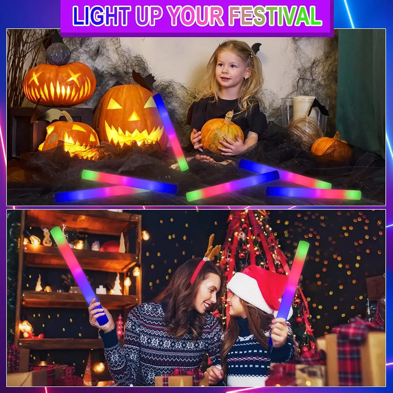 1Z-50PCS Led Köpük Işık Çubukl - Flashing Led Foam Sticks Party incelemesi ve fiyatı
