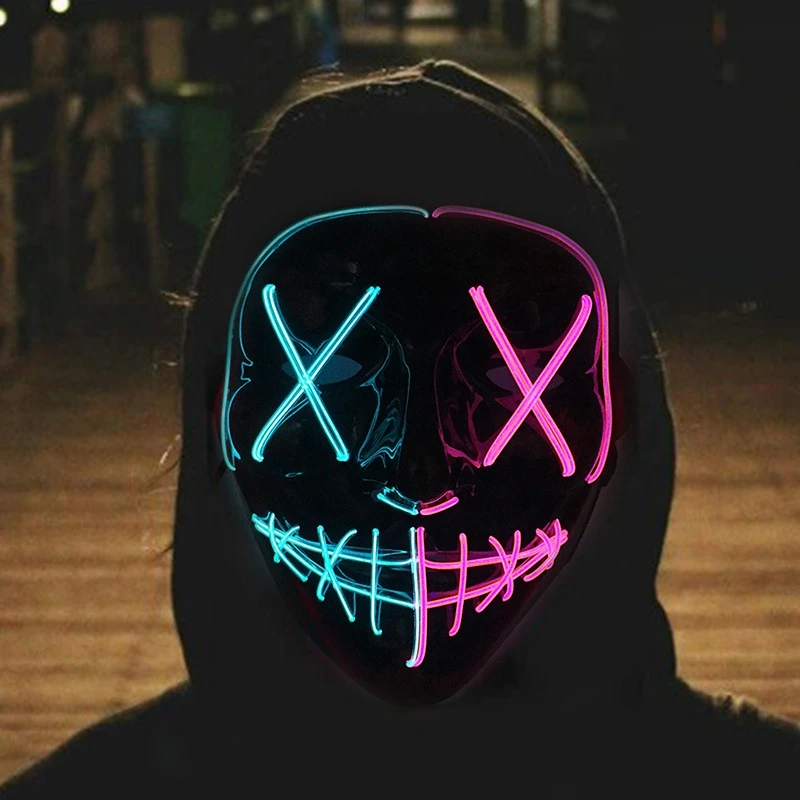 Sıcak satış cadılar bayramı pa - Led Purge Mask Halloween incelemesi ve fiyatı