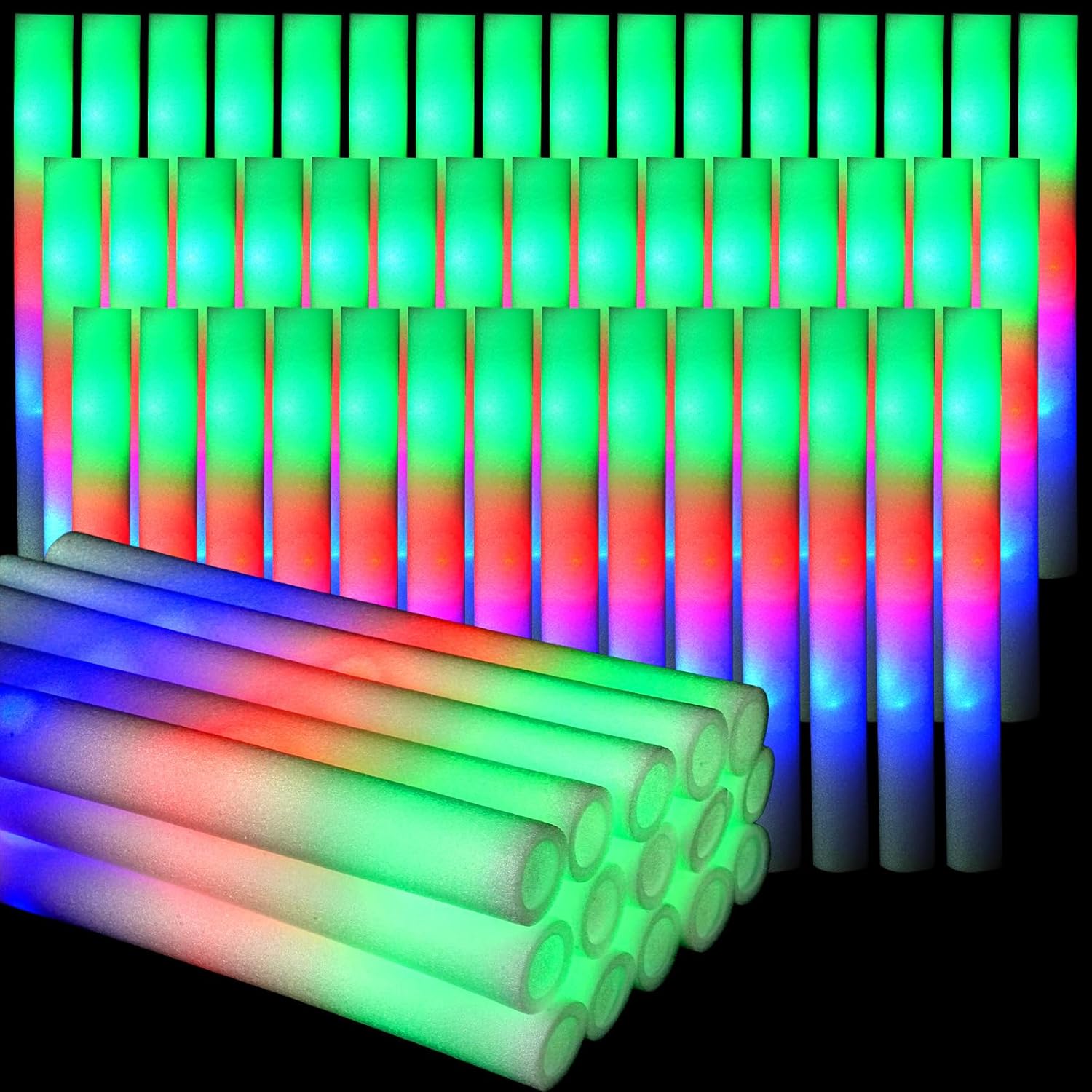 30 adet köpük parlak çubuk kol - Flashing Led Foam Sticks Party incelemesi ve fiyatı