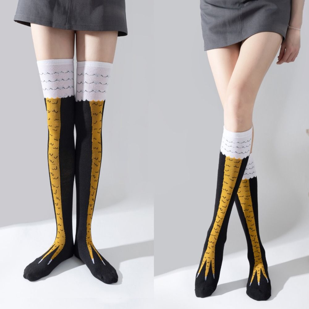 Yenilik pamuk yüksek tüp tavuk - Funny Chicken Leg Socks incelemesi ve fiyatı