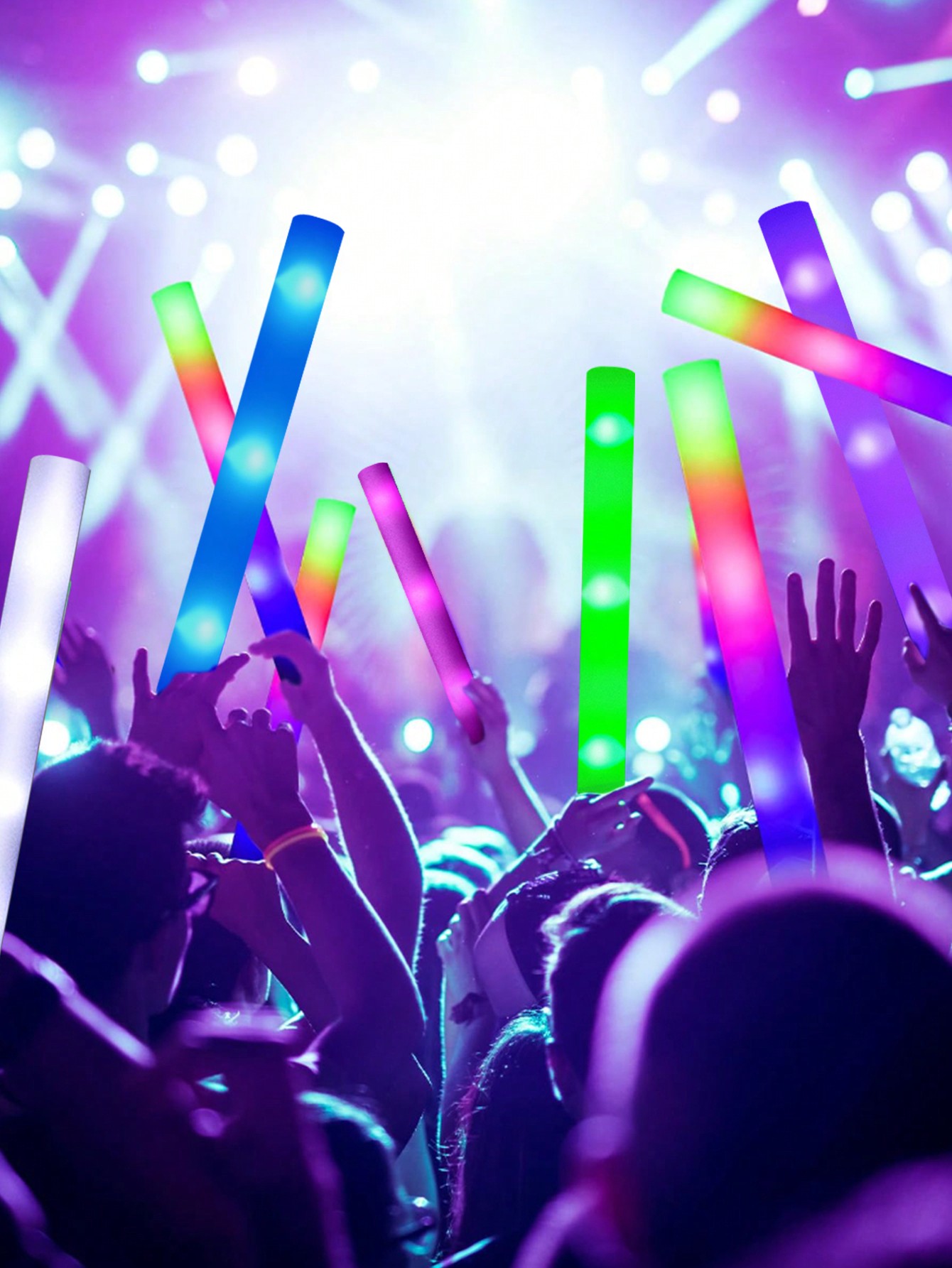 20/30 adet LED köpük Glow Stic - Flashing Led Foam Sticks Party incelemesi ve fiyatı