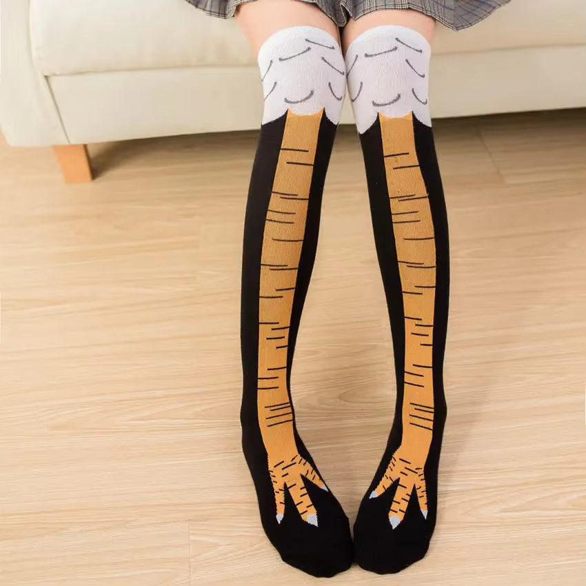 1/2/5 Çift Kadın Diz Üstü Çora - Funny Chicken Leg Socks incelemesi ve fiyatı